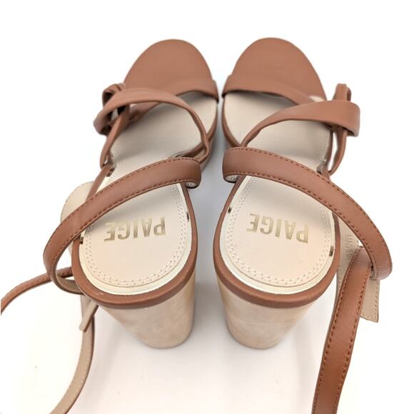 Paige Cayden Leather Ankle Strap Platform Sandals Women's Size US11 EU42 - Picture 5 of 10